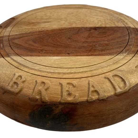 Anthropologie Acacia Wood Bread Board Rustic Cheese & Charcuterie Serving Board - Picture 4 of 10